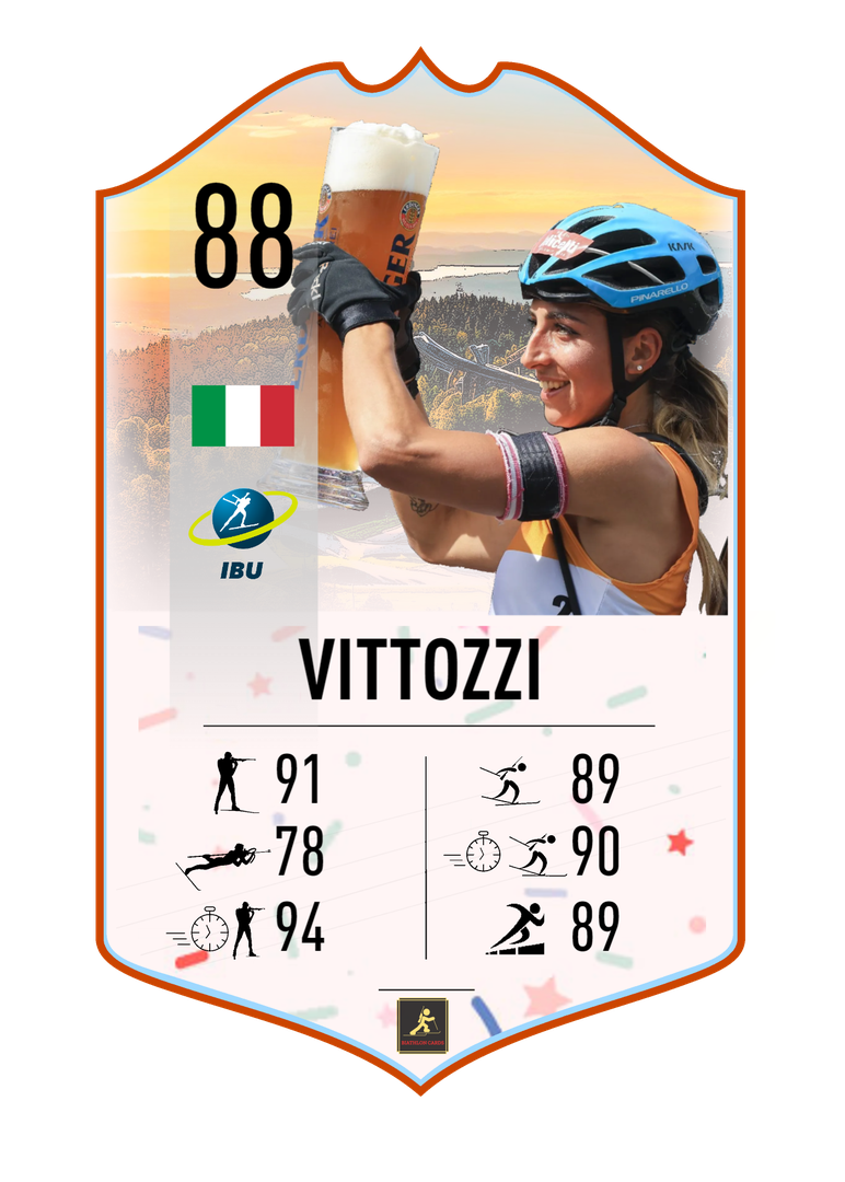 Lisa Vittozzi - Summer Star - Winner of the women mass start at City Biathlon Wiesbaden 2023 - Biathlon Cards